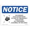 Signmission OSHA Notice, 5" Height, Secondary Evacuation Point Sign With Symbol, 7" X 5", Landscape OS-NS-D-57-L-18264 - alternate 1
